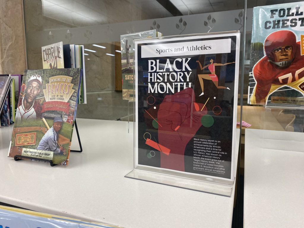 black history month: sports and athletics display