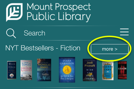 select More button to view booklists