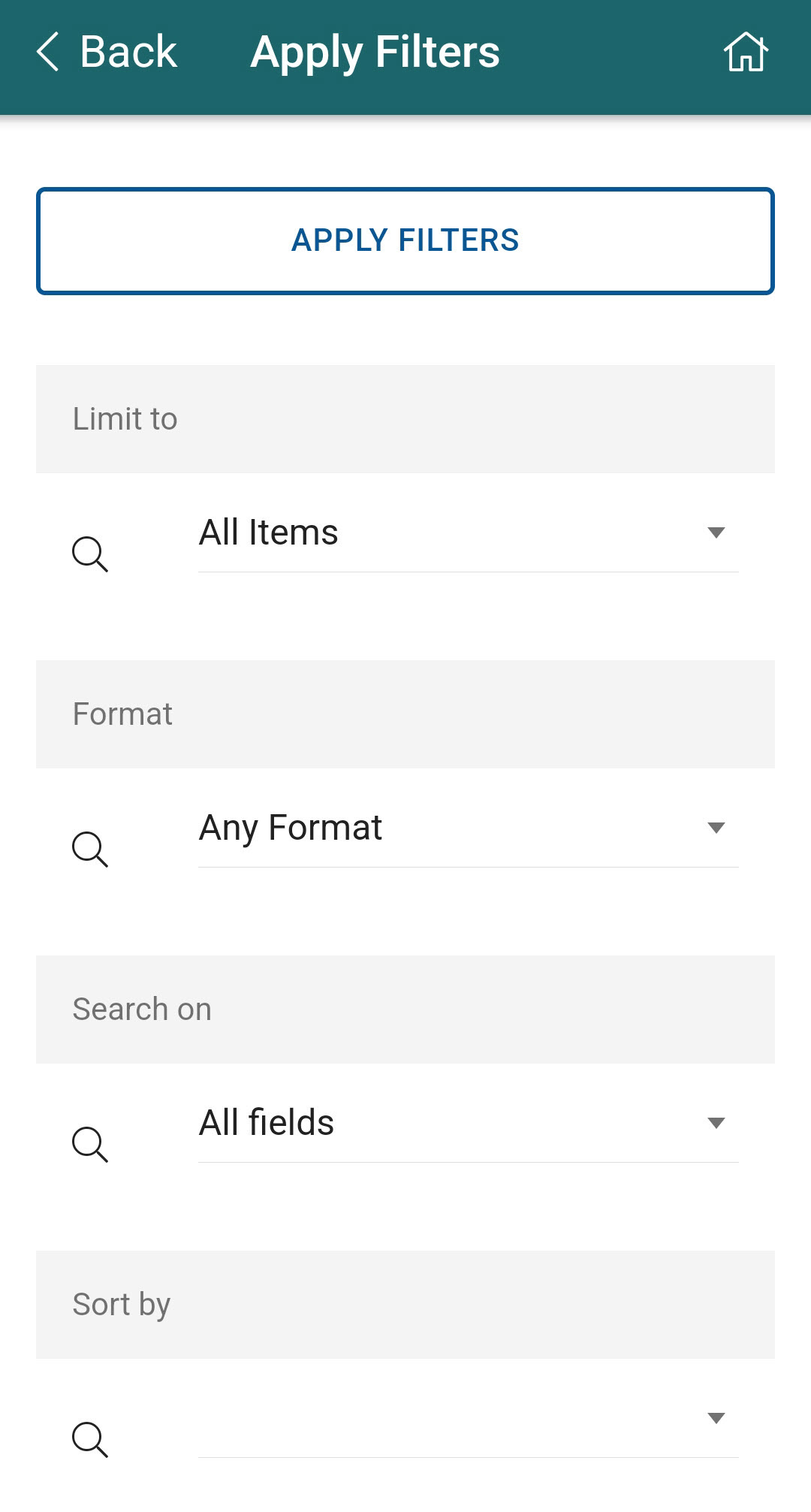 advanced search filter options