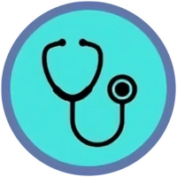 Medical stethoscope icon. Illustration.