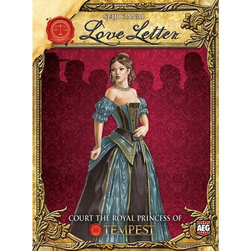 1 game (32 game cards, 8 player reference cards, 25 tokens of affection, 1 Jester token, 40 sleeves) : cardboard, wood and plastic, color ; in container, 14 x 10 x 4 cm + 1 rule booklet (16 pages : color illustrations ; 15 x 21 cm)