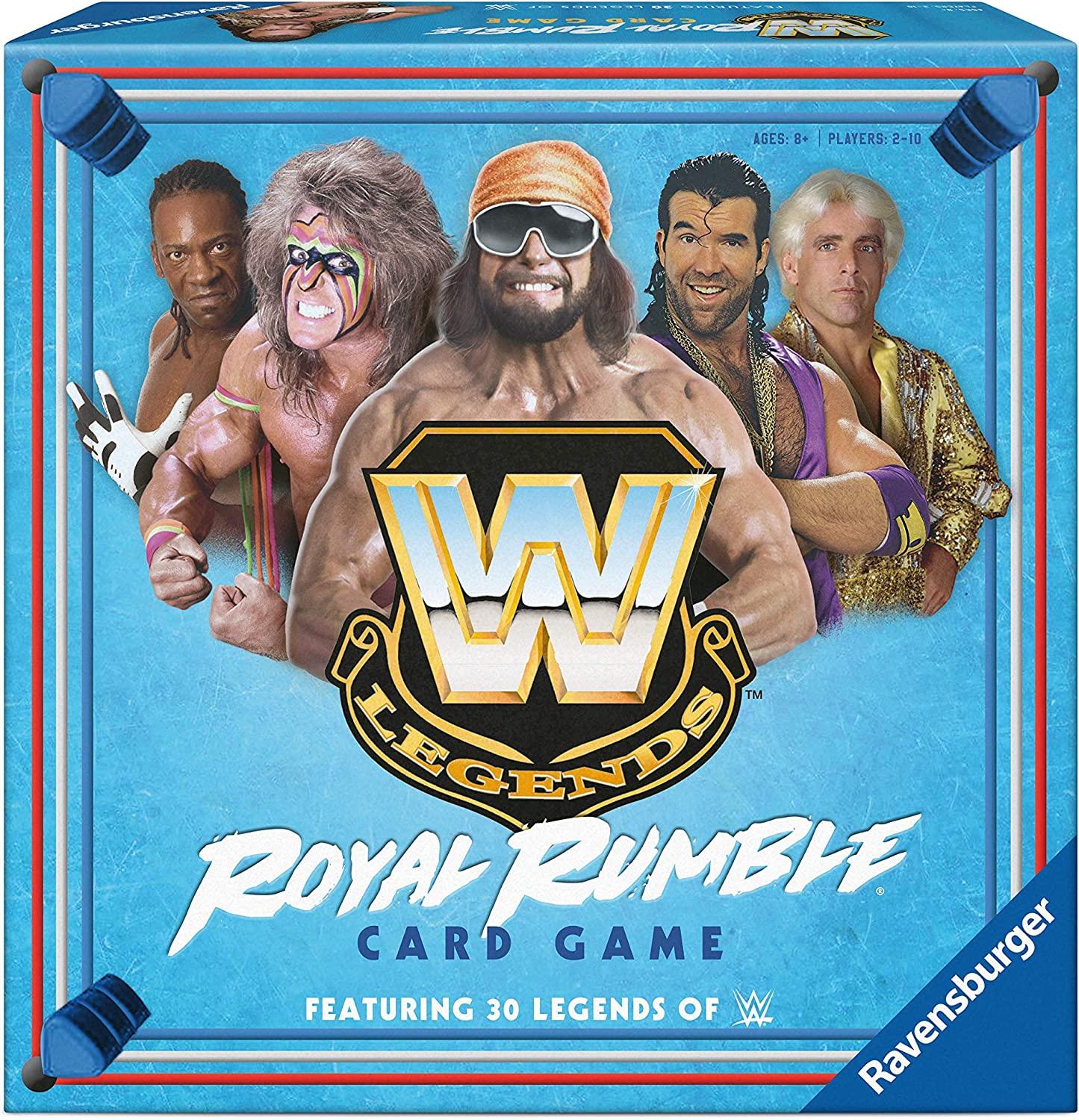 Enter the ring as a WWE legend and face off against your rivals in the WWE Legends Royal Rumble Card Game! use electrifying attacks and signature finishing maneuvers to eliminate your opponents!