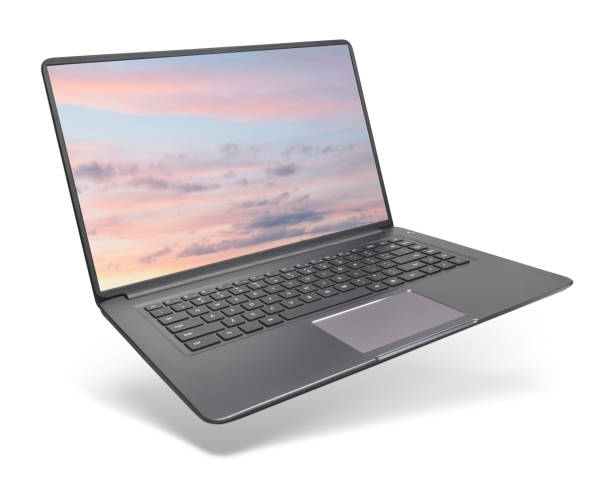 Laptop with sky screensaver