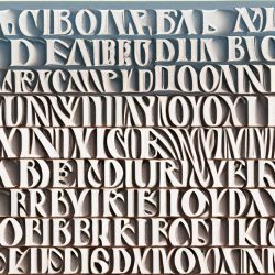 AI Generated Letters to look like a printer block.