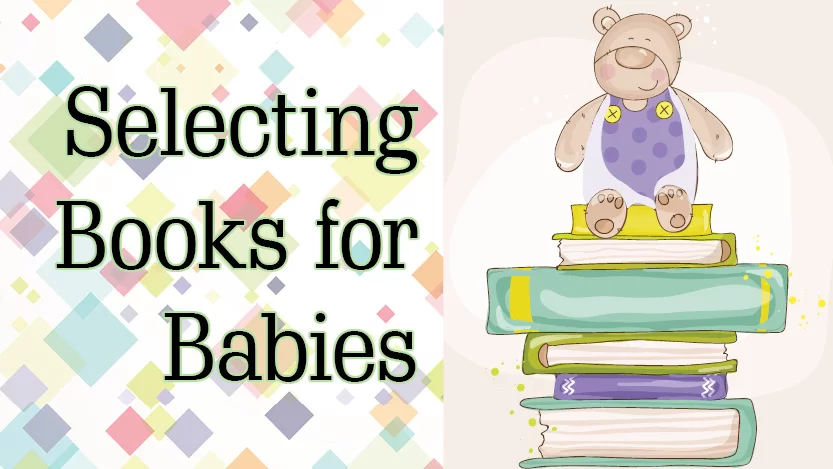 Selecting books for babies.