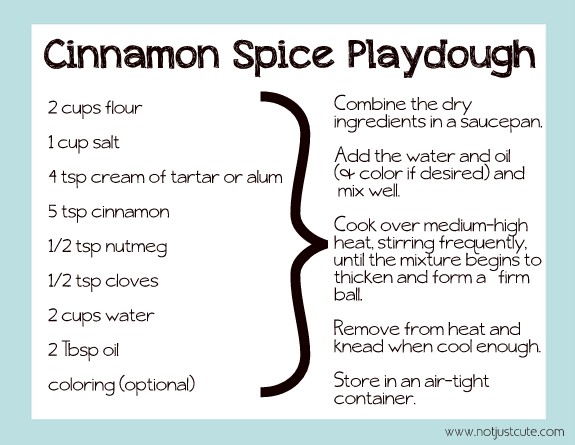 Cinnamon Spice Edible Playdough recipe