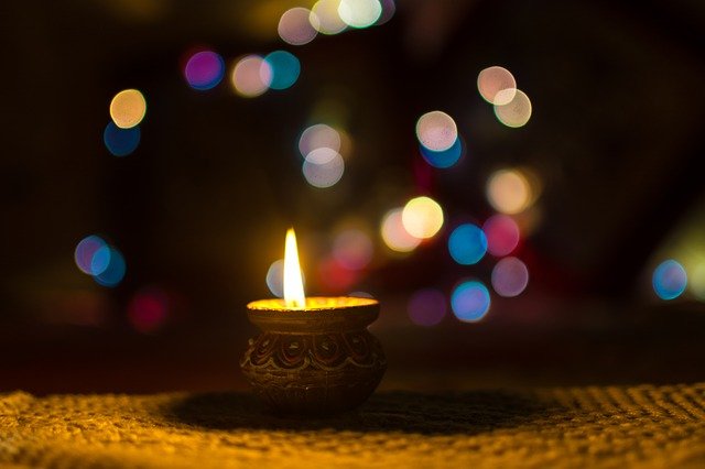 small Diwali candle