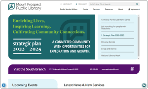 New website home page. Screenshot.
