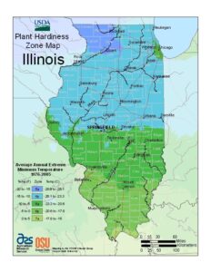 Illinois hardiness map