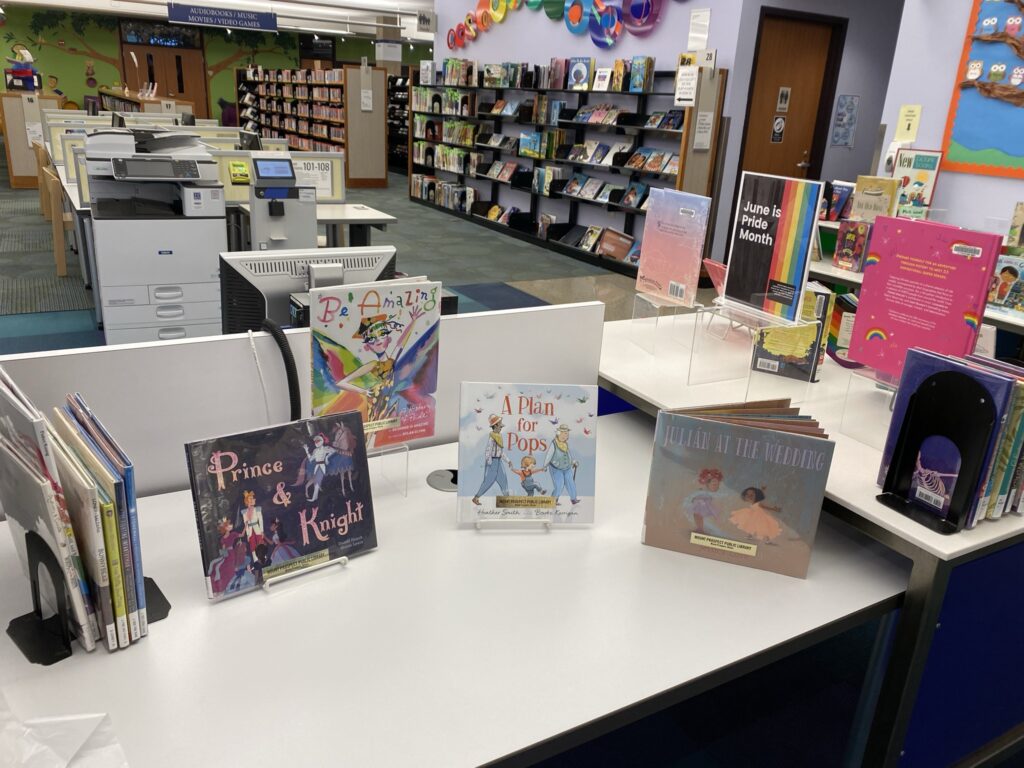 June is Pride month youth book display