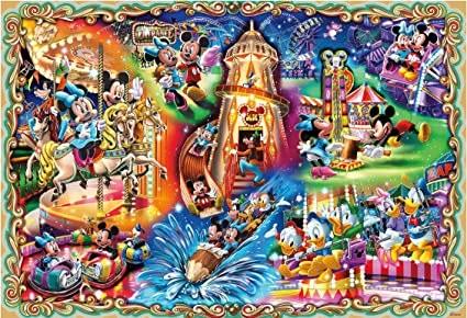 This 2000 piece Disney puzzle features vibrant images of Mickey Mouse and friends at a carnival.