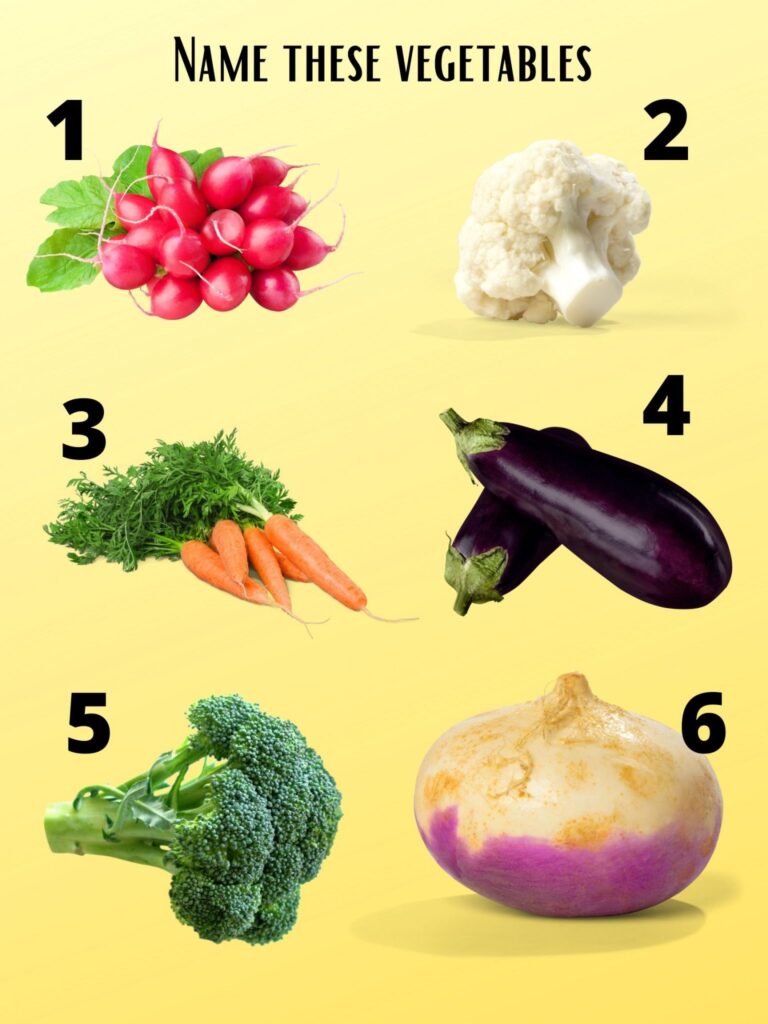 name these vegetables