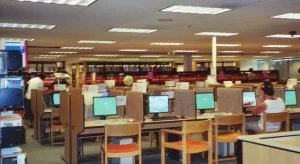 Adult Services public computers at Feehanville location, 2003.