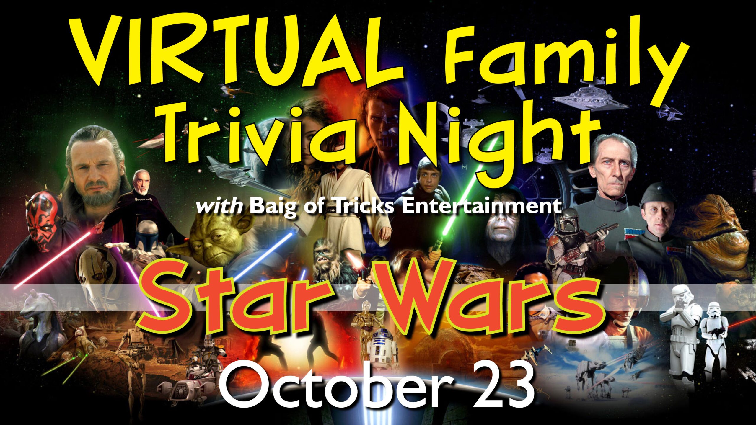 Virtual family trivia night: Star Wars, October 23