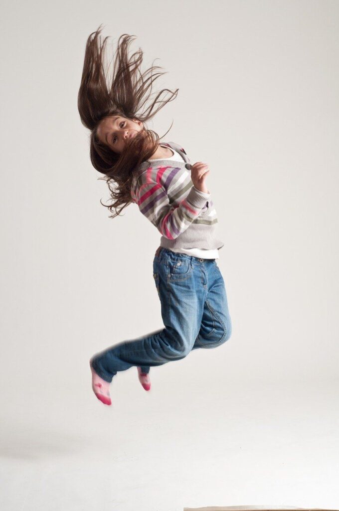 girl jumping