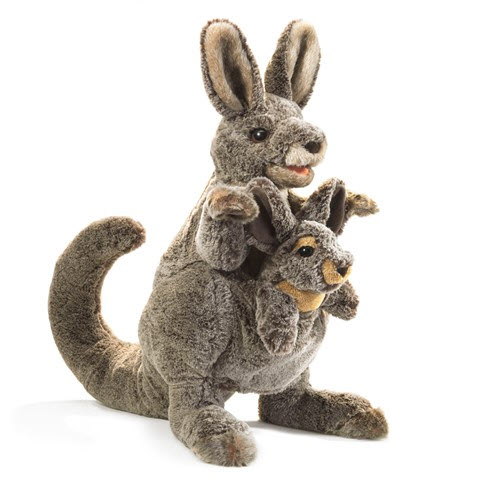 A photo of Kangaroo with Joey puppet